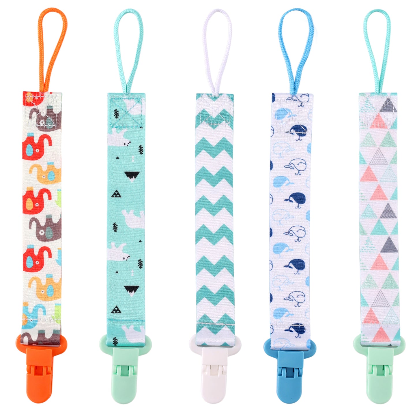 Keep Your Baby's Pacifier & Teethers Securely Attached: Baby Pacifier Holder Clip For Boys & Girls, Halloween, Thanksgiving, Christmas Gift