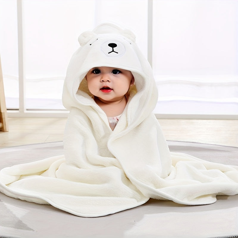 Ultra-Soft Baby Bath Towel - Adorable Cartoon Bathrobe for 0-2 Years - Super Absorbent, Quick-Dry, Durable Microfiber Robe