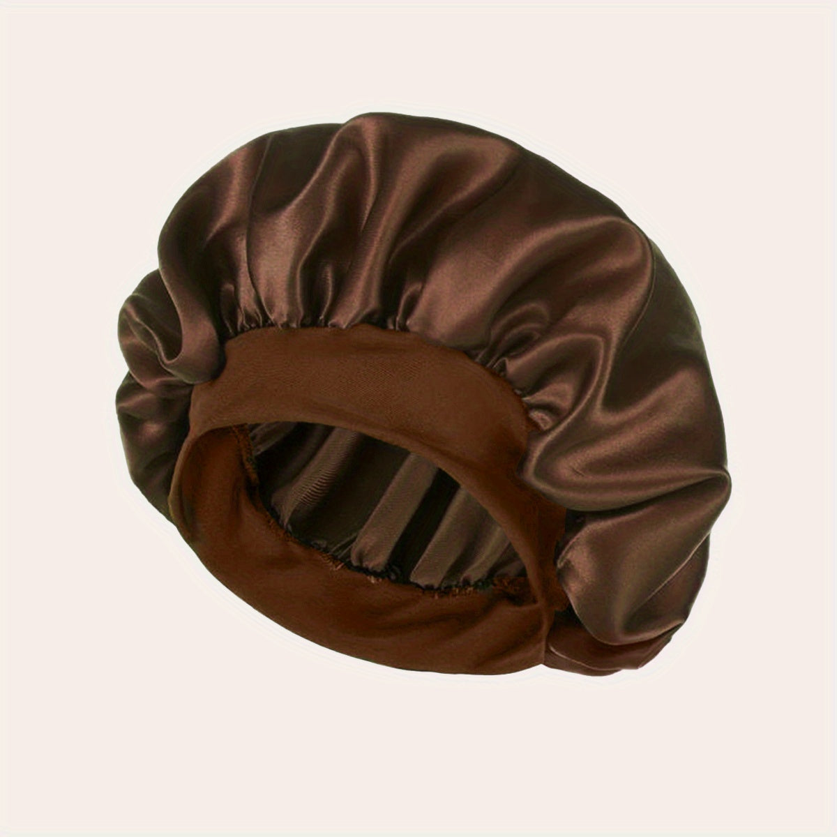 2023 New Women'S Fashion Hair Bonnet - Wide Brim Elastic Sleep Cap for Curly Straight Hair, Pink Fluffy Polyester Bath Hat with Ruffled Edges, Oil-Free Dry Hair Cover for Sleep & Relaxation, Hair Bonnet for Sleeping, Comforta