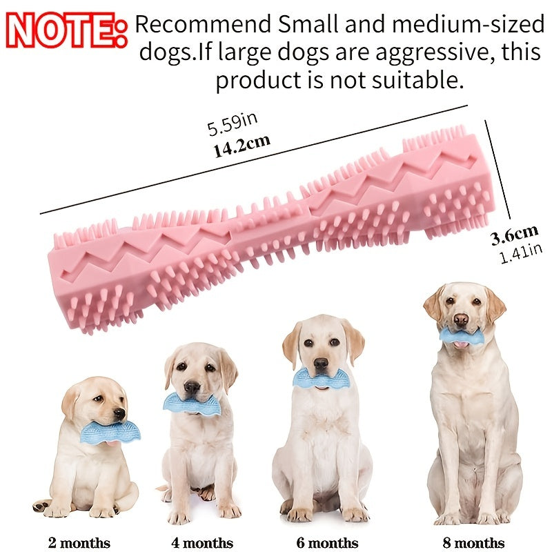 Dog Toothbrush Toy: Soft Rubber Molar Stick For Interactive Cleaning & Chewing!