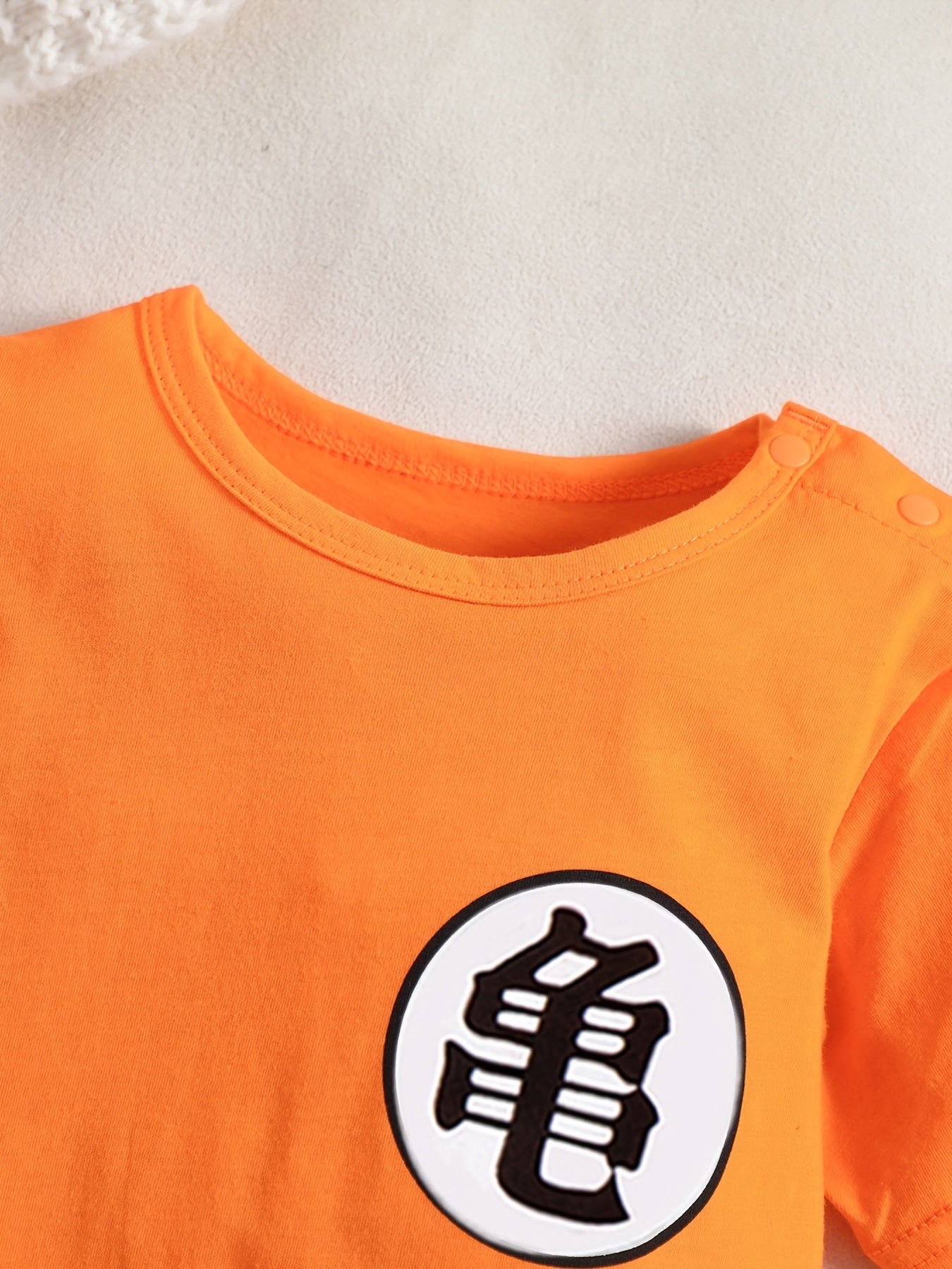Adorable Baby Boys Short Sleeve Romper Jumpsuit - Unique Chinese Character Design - Comfortable & Breathable Cotton - Perfect for Everyday Wear and Summer Fun