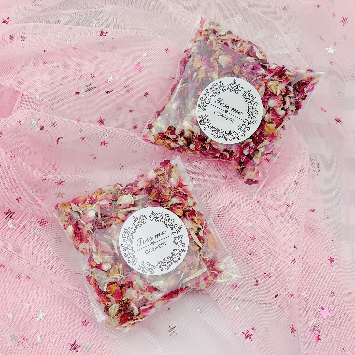 1pc/10g Dried Flower Floral Petals, Can Be Used For Wedding Scene, Birthday Scene, Indoor And Outdoor Landscaping Arrangement, Rain, Glass Bottle Decorations -winter, new year