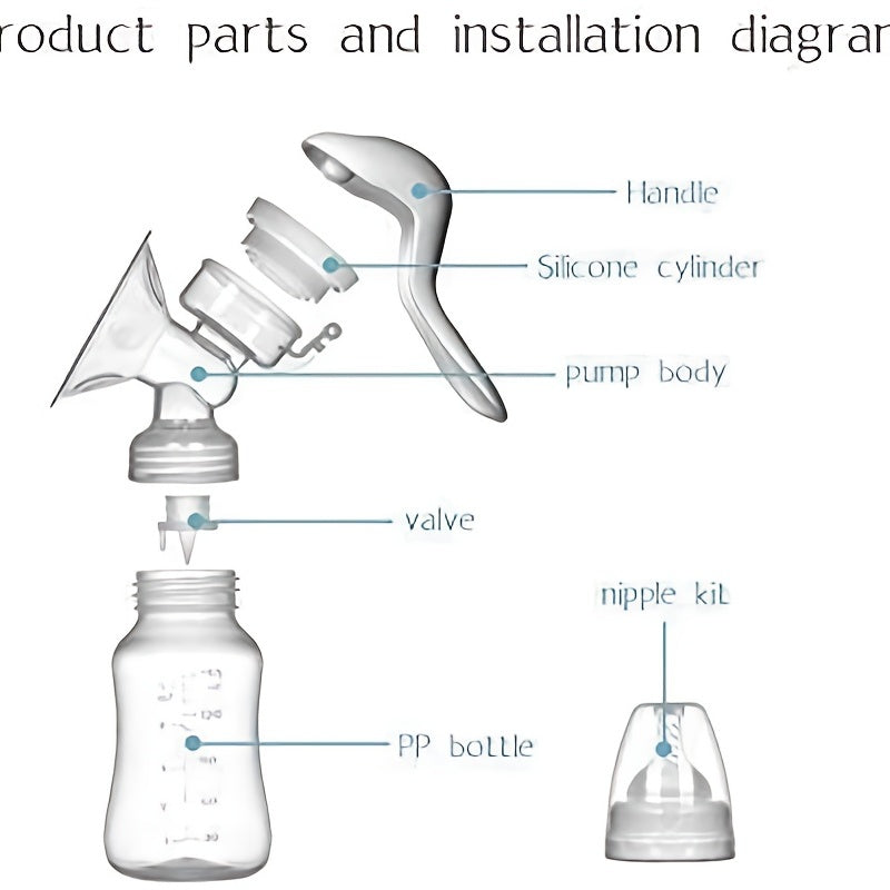 1pc Single Manual Breast Pump: The Ultimate Breast Feeding Solution, Christmas, Halloween, Thanksgiving Gift