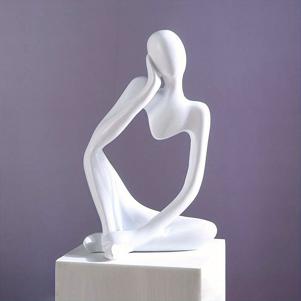 1pc Resin Character Figurines, Thinker People Abstract Ornament, Sculpture For Home Office Bookshelf Desk Decor