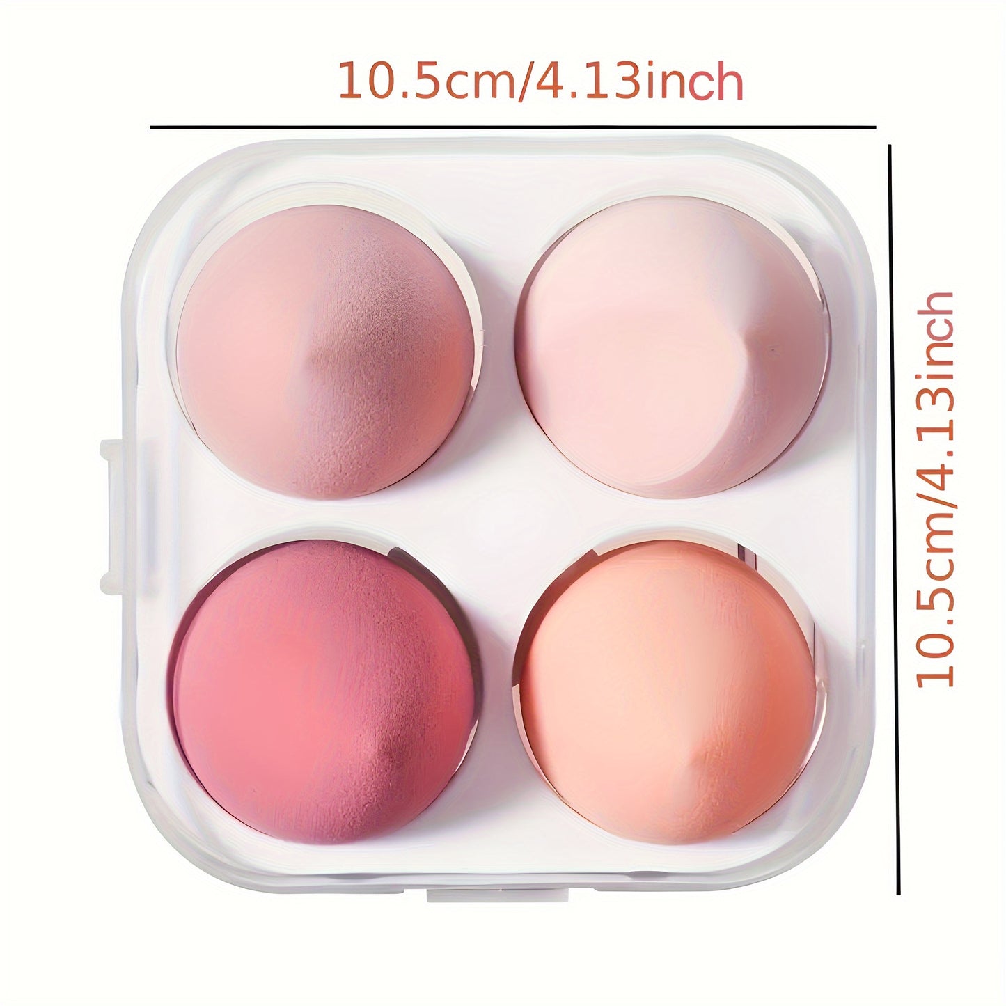 4pcs Premium Makeup Blender Set - Soft & Durable Sponges with Storage Box - Perfect for Foundation & Powder Application - Ergonomic Beauty Tool for Flawless Coverage