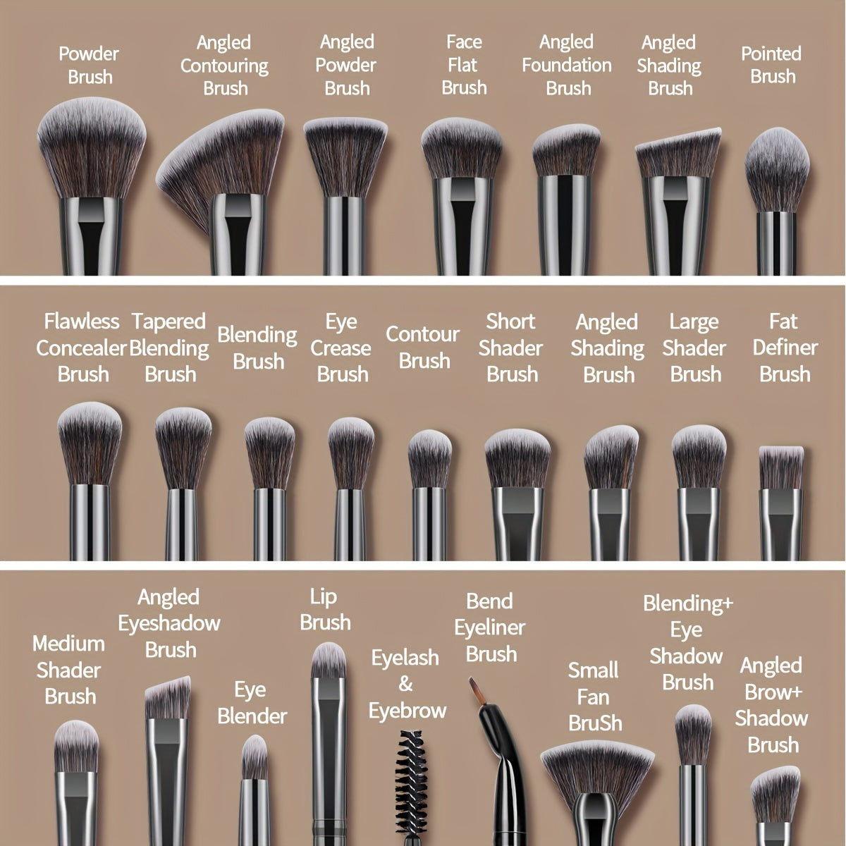 MAANGE 37pcs Makeup Tool Set with a Box, Including 25 Makeup Brushes And 12 Sponge Accessories, Perfect for Valentine'S Day And Mother'S Day Gifts, Portable for Travel.