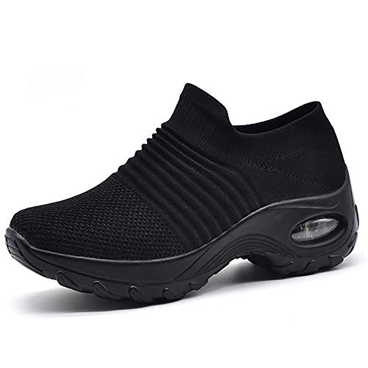 Women's Casual Sneakers - Geometric Pattern, Fabric Upper with PU Sole - Summer Footwear | Breathable & Lightweight | Pull On Low Top Design