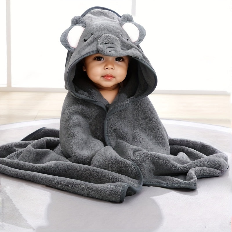 Ultra-Soft Baby Bath Towel - Adorable Cartoon Bathrobe for 0-2 Years - Super Absorbent, Quick-Dry, Durable Microfiber Robe