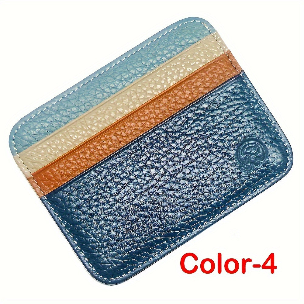 Minimalist Credit Card Holder Anti-theft Leather Wallet, Slim Front Pocket Wallet Christmas Gift