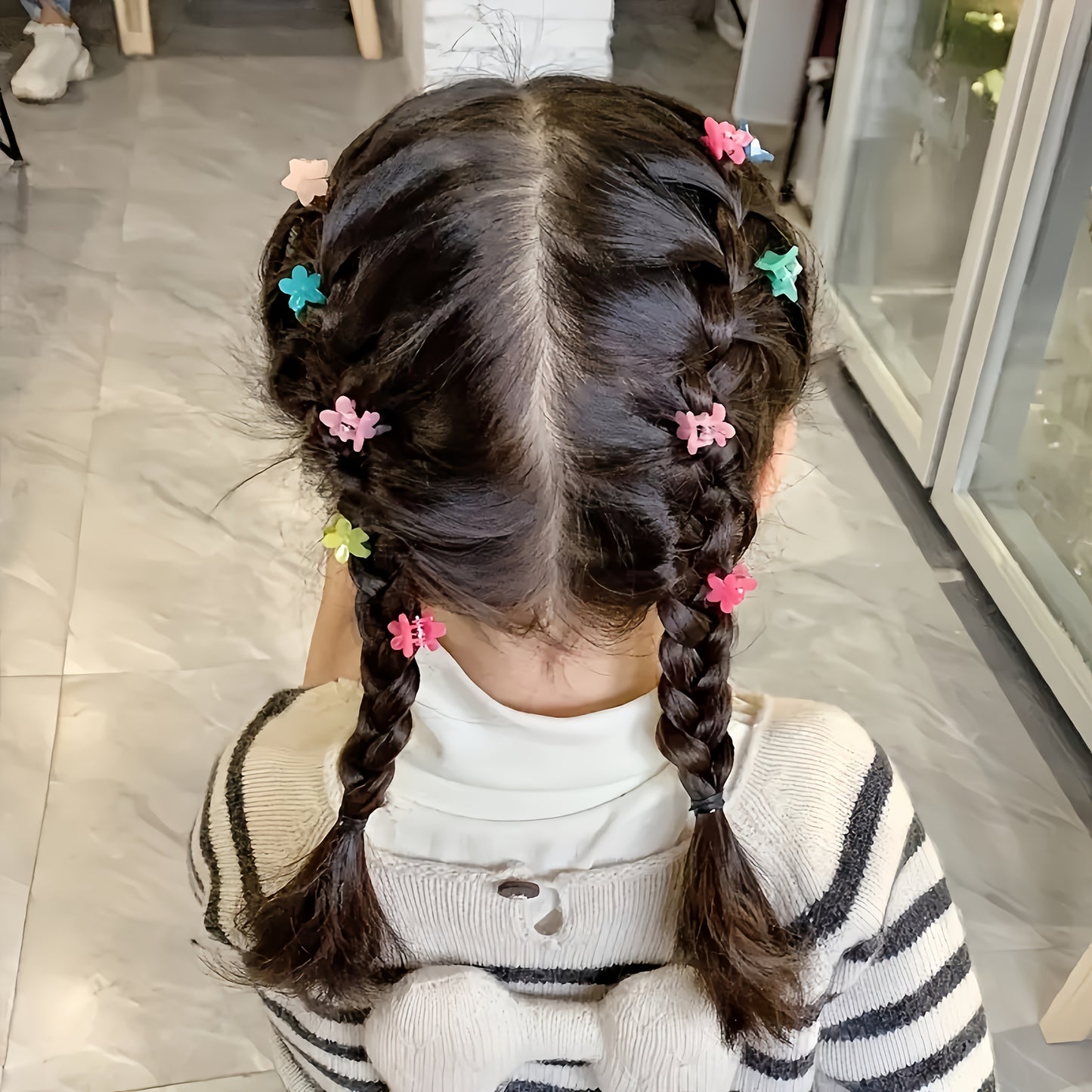 [Cute Hair Clips] 30 Colorful Small Flower Hair Clips, Cute Hair Accessories | Children's Butterfly and Star Hair Clips