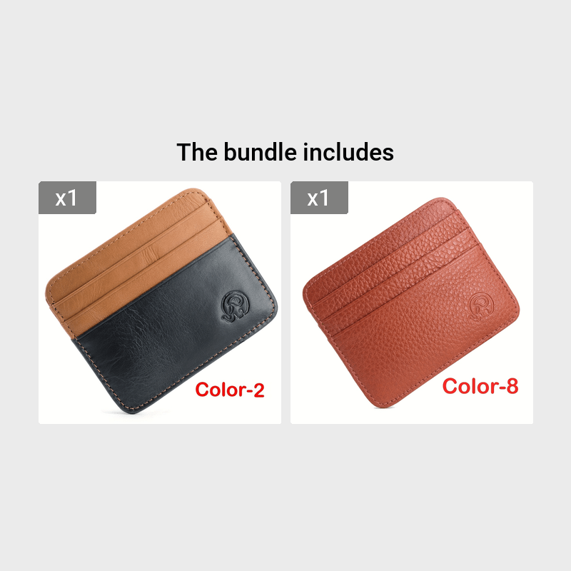 Minimalist Credit Card Holder Anti-theft Leather Wallet, Slim Front Pocket Wallet Christmas Gift