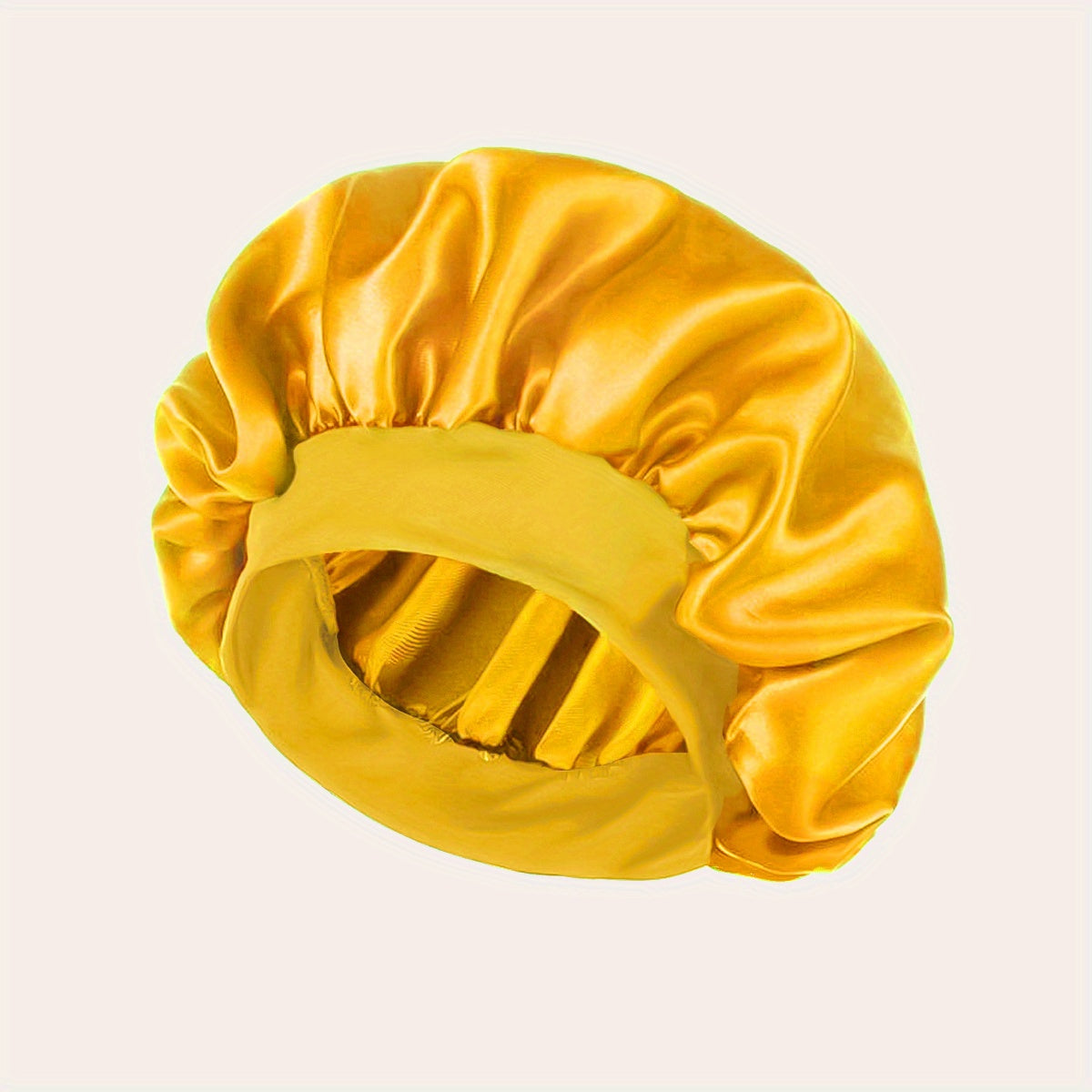 2023 New Women'S Fashion Hair Bonnet - Wide Brim Elastic Sleep Cap for Curly Straight Hair, Pink Fluffy Polyester Bath Hat with Ruffled Edges, Oil-Free Dry Hair Cover for Sleep & Relaxation, Hair Bonnet for Sleeping, Comforta