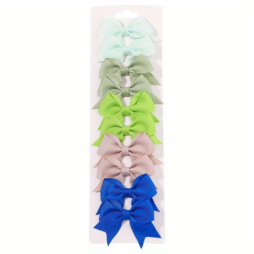 10pcs Adorable Baby Girls Bow Hair Clips - Perfect For Stylish Headwear, Ideal choice for Gifts