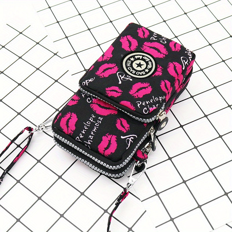 1pc Unisex Nylon Passport Holder - Retro Zipper Closure, Adjustable Strap - Going Out Essentials | Lightweight & Compact | Wet Wipe Clean