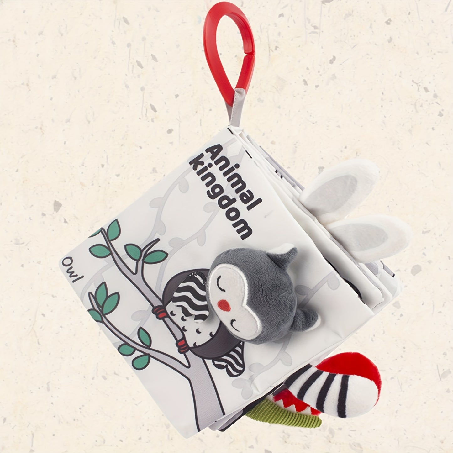 [3D Cloth Book] 3D Black and White Cloth Book | Early Education, Baby Cognitive Toys, Not Tear, Can Bite, Halloween Christmas Gifts