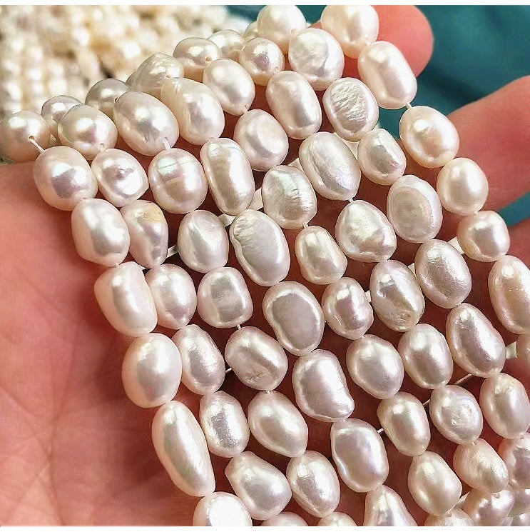 Natural Freshwater Pearl Beaded Necklace Boho Style Adjustable Neck Chain Everyday Jewelry Gift