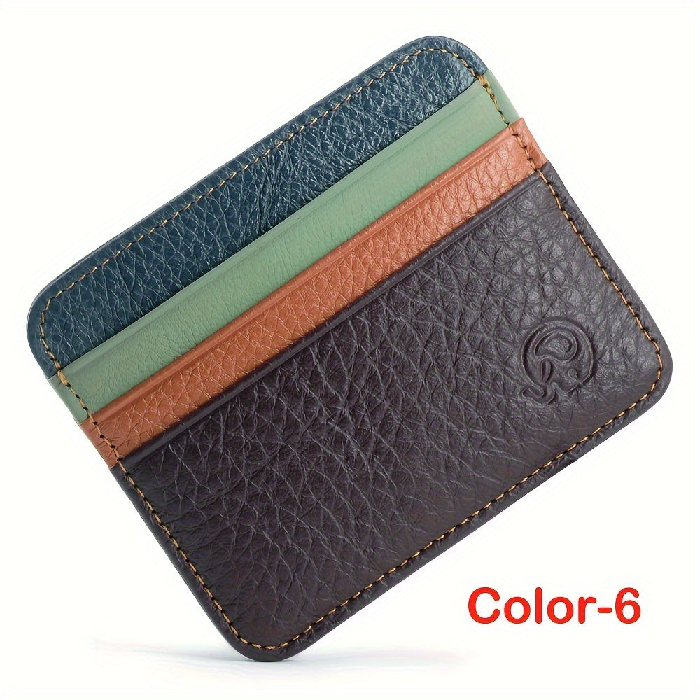 Minimalist Credit Card Holder Anti-theft Leather Wallet, Slim Front Pocket Wallet Christmas Gift
