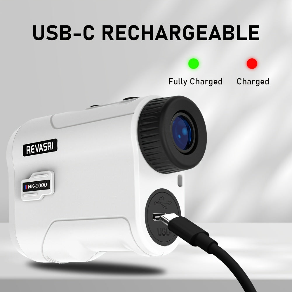Golf Rangefinder Telescope with Angle Switch and Flagpole Lock Vibration, 914.4 meter, Laser Rangefinder, Distance Meter with Rechargeable Battery