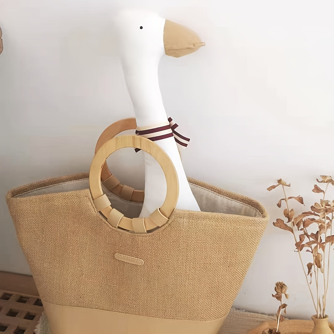 LA DEARCHUU Cartoon Goose Plush Toy - Cute White Duck with Orange Beak & Webbed Feet, Ideal for Baby Room Decor, Playful Animal Plaything, Playful Duck Toy|Playful Duck Design|Soft Texture