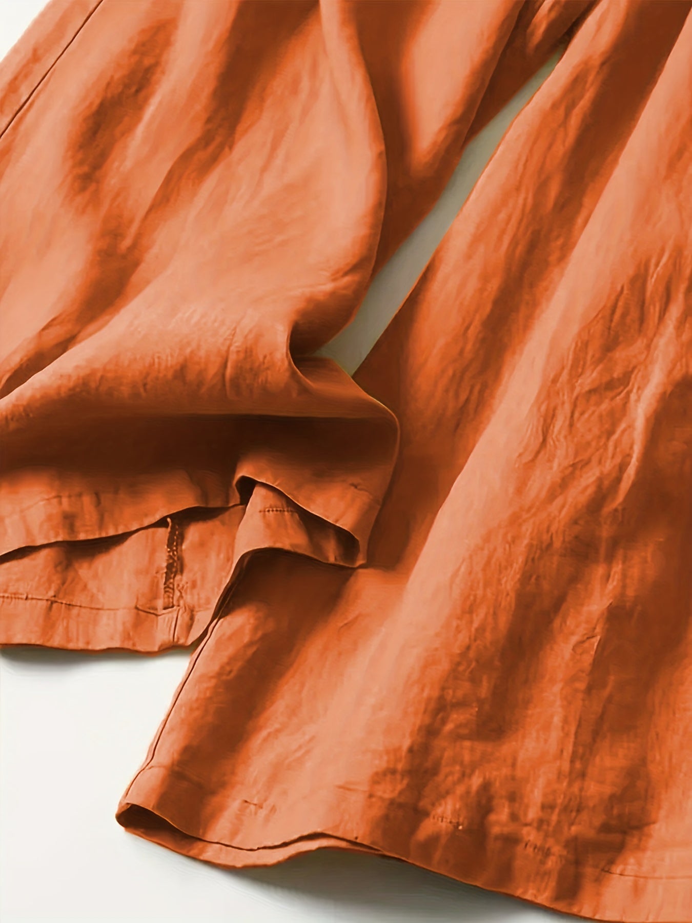 Linen Wide-Leg Ankle Pants, Breathable Thin Loose Linen Skirt Pants, Ethnic Style Vintage Trousers