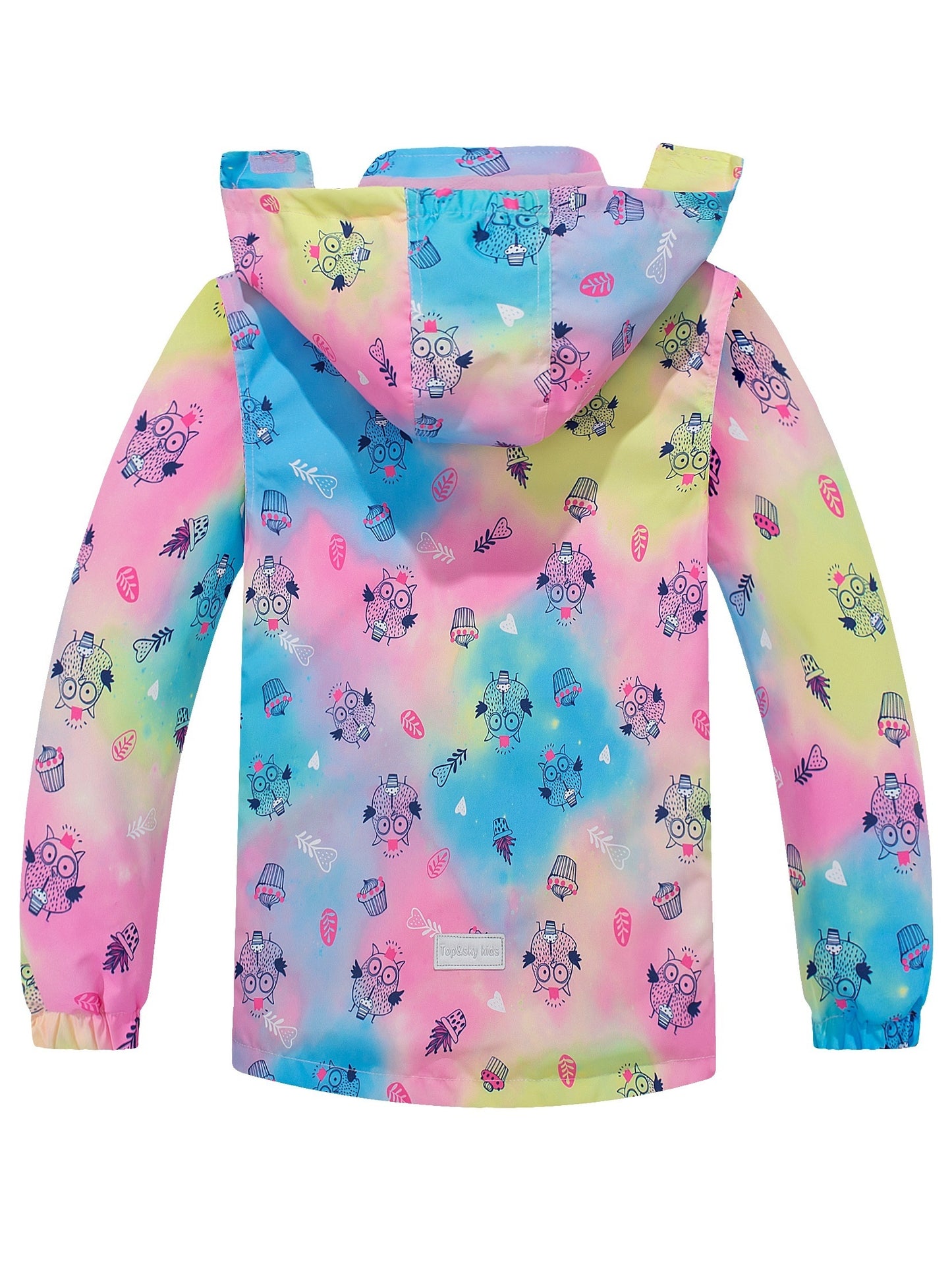 Vibrant Rainbow Camo Rain Jacket for Kids - Waterproof, Lightweight, Hooded, Fleece Lined, Windbreaker Coat with Removable Hood for Outdoor Play - Perfect for Rainy Days and Casual Wear