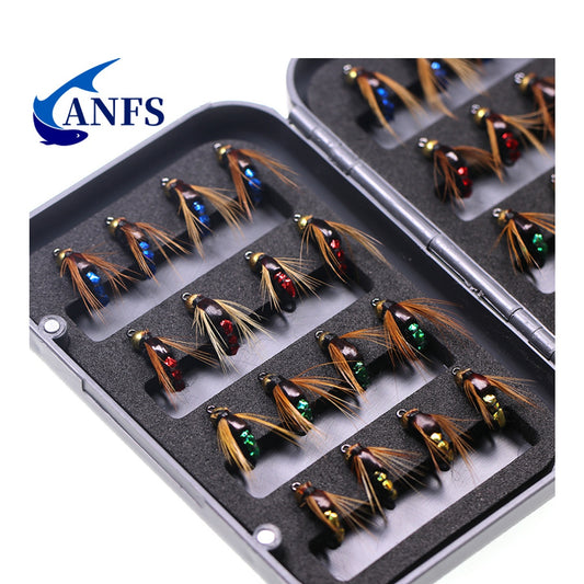 4pcs/8pcs/32pcs Premium Fly Fishing Flies Kit - Fast Sinking Nymphs, Scuds, Bugs, Worms - Trout Lures for Effective Insect Imitation - Pack of 36