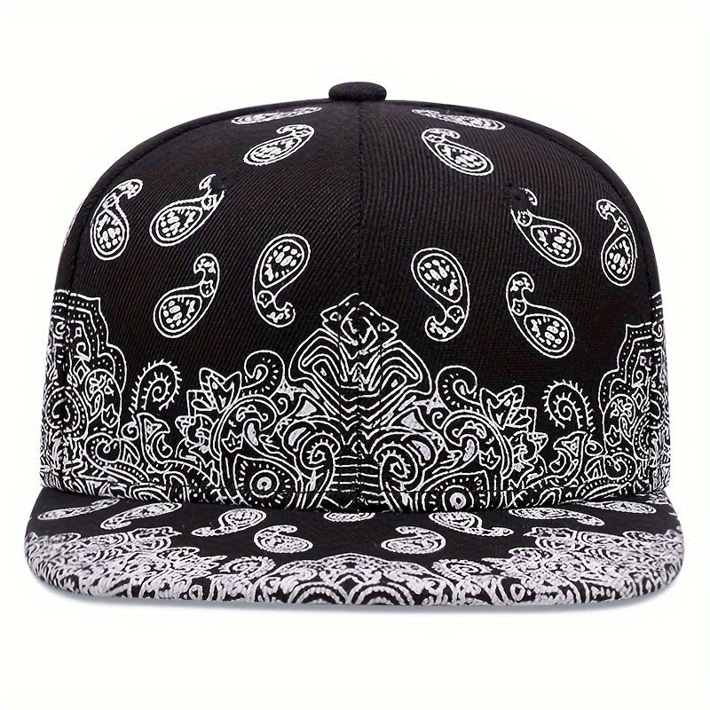 Cashew Flower Pattern Button Hat for Men and Women Retro Hat Outdoor Sports Sunshade Hat