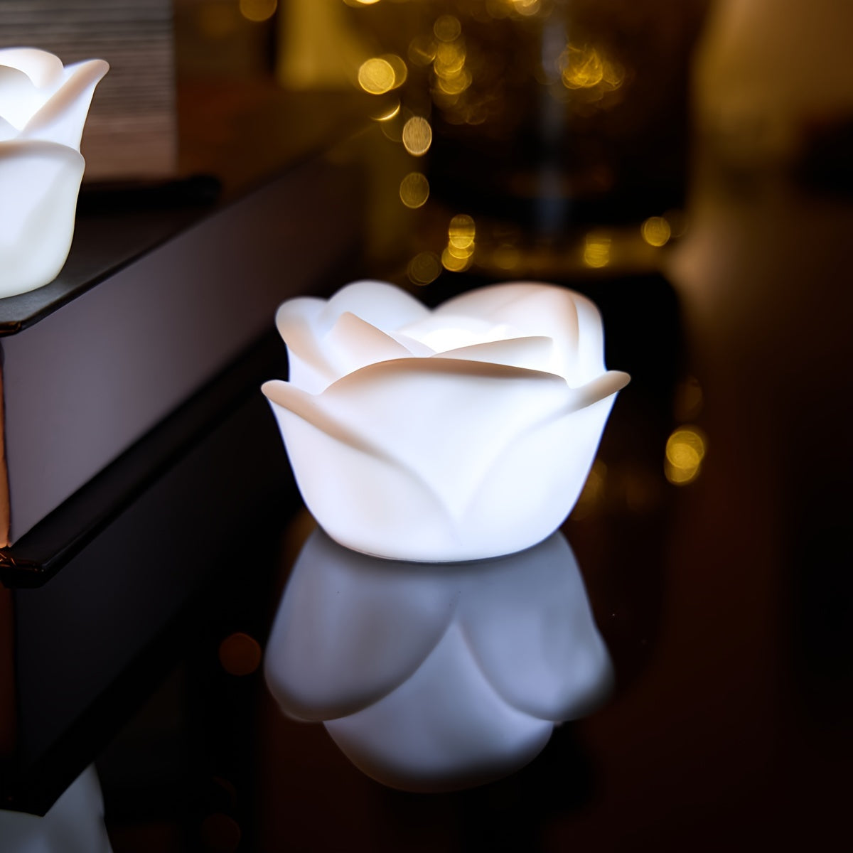 6pcs, Led Electronic Luminous Rose Flower, Valentine's Day Gift, Home Decoration, Countertop Decoration, Proposal Candle Rose, Wedding Rose, Valentine's Day Scene Decoration