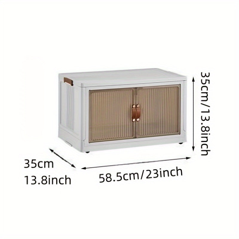 1pc Transparent Storage Box Collapsible Storage Bin with Lids and Pulley - Portable 1/2/3 Layers Organizer for Easy Access and Convenient Storage