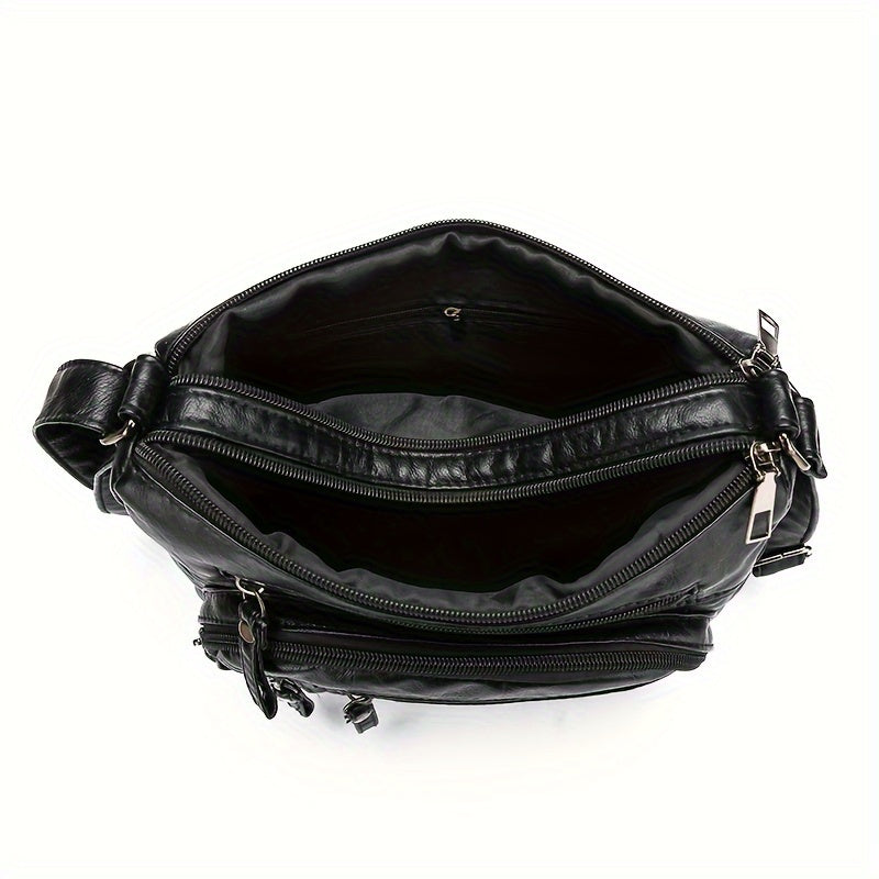 8108 Large Capacity Soft Bag Single Shoulder Crossbody Bag Flower Shape Random, Shoulder Strap Direction Random, Pull Head Direction Random