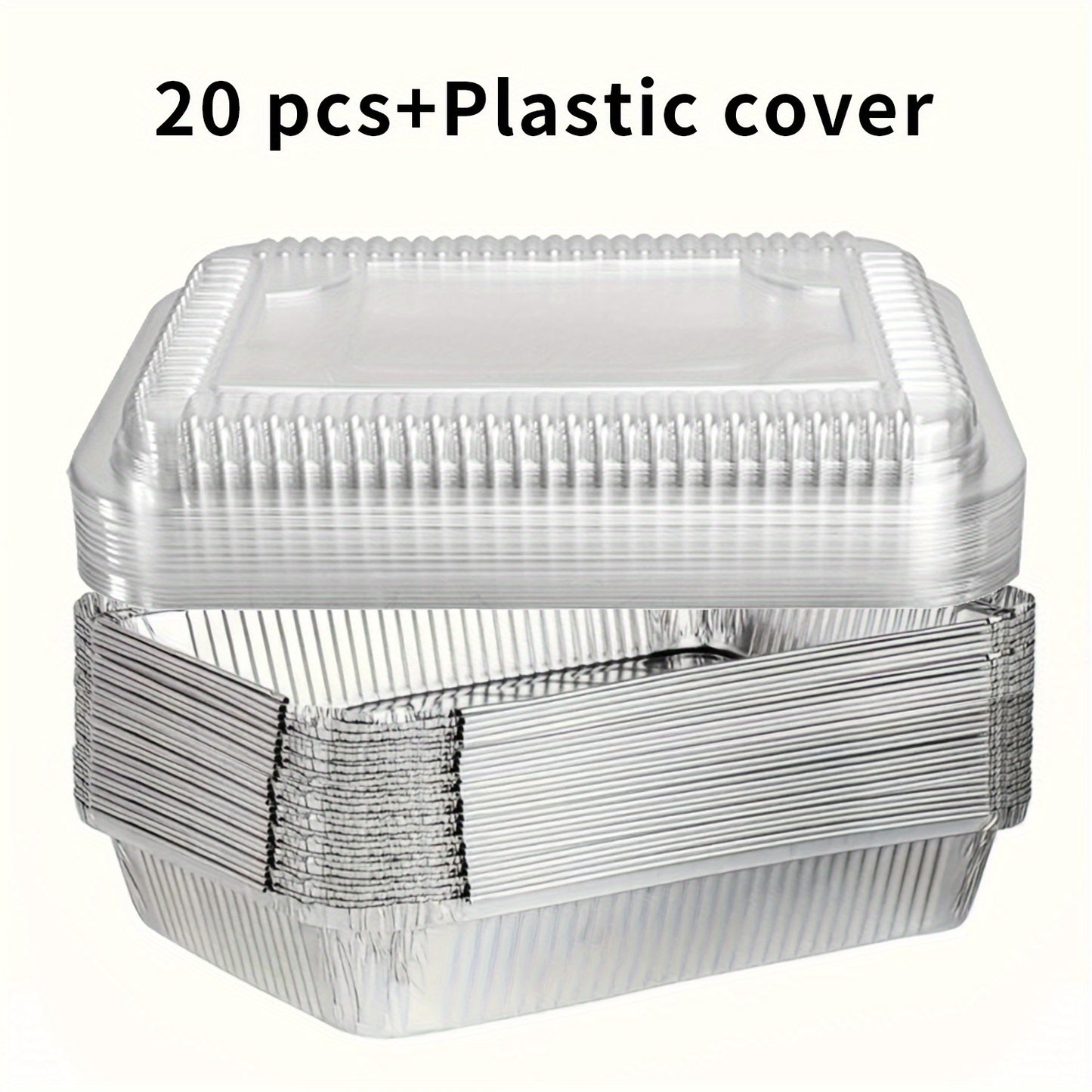 Heavy-Duty Disposable Aluminum Foil Pans with Clear Lids - Airtight, Recyclable Food Storage Containers for Cooking, Baking, Meal Prep, and Takeout - Ideal for Holidays like Christmas and New Year