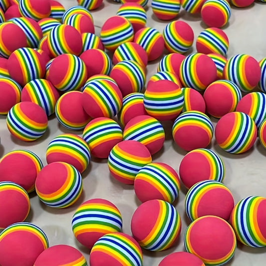 [Rainbow Cat Toy Ball] Colorful Rainbow Foam Cat Toy Ball | Small Dog Supplies Pet Toy
