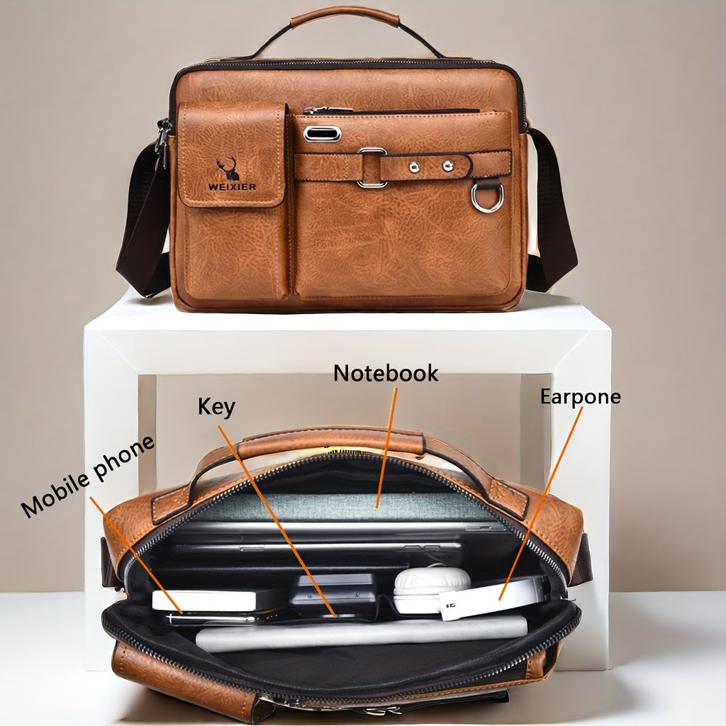 Men's Single-Shoulder Bag, Crossbody Bag, Business Messenger Bag, Shoulder Bag, Handbag, Casual Bag for Men