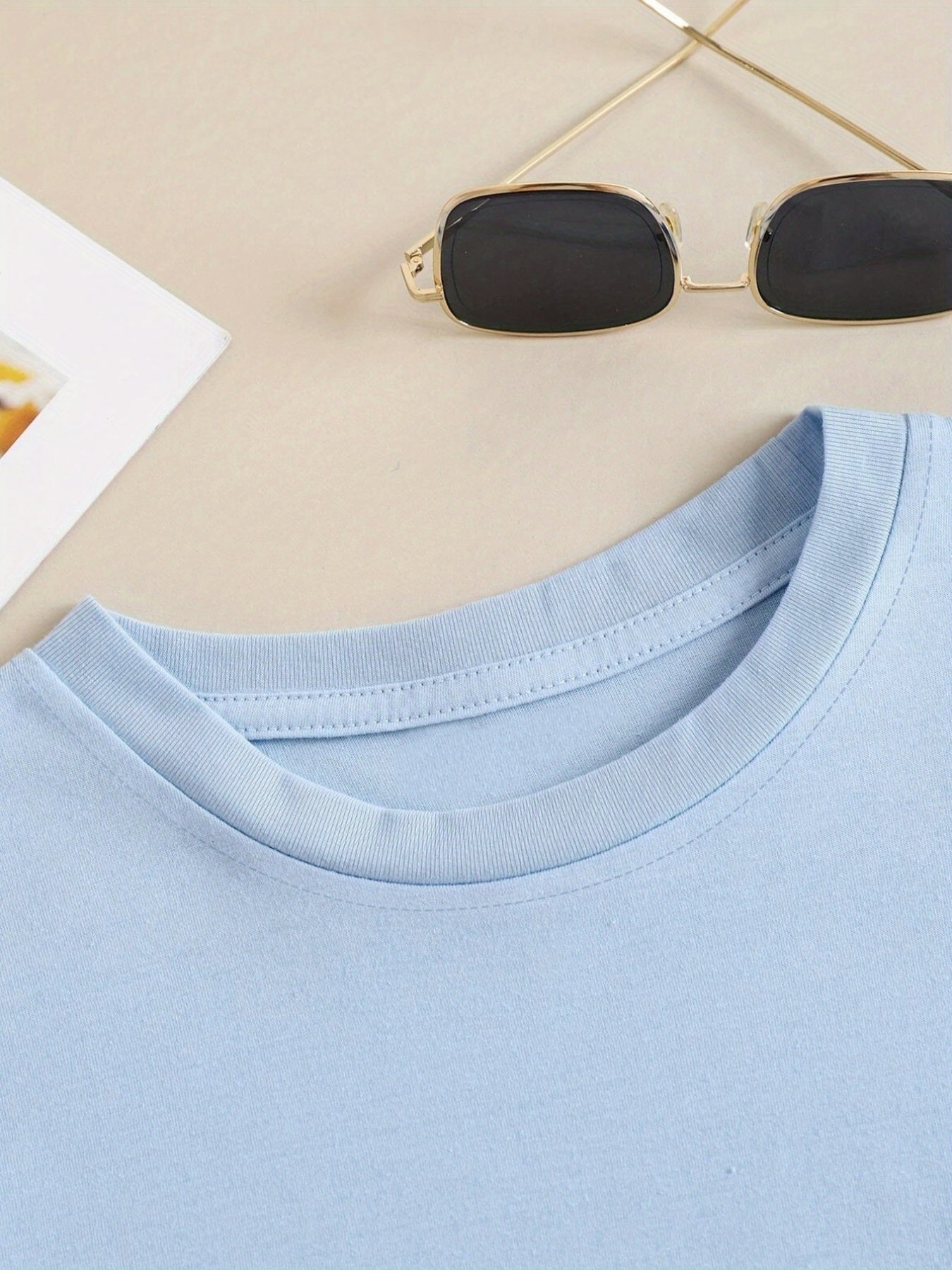 Chic Heart Motif Womens T-Shirt - Soft, Breathable Fabric - Perfect for Spring & Summer Leisurewear