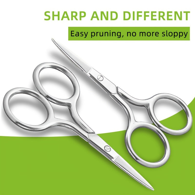 Stainless Steel Pointed Tip Scissors - A Pair Of Black Fish Line With Rose Golden Handles - Ideal For Trimming Eyebrows, Eyelashes, Embroidery, And Various Beauty Tasks