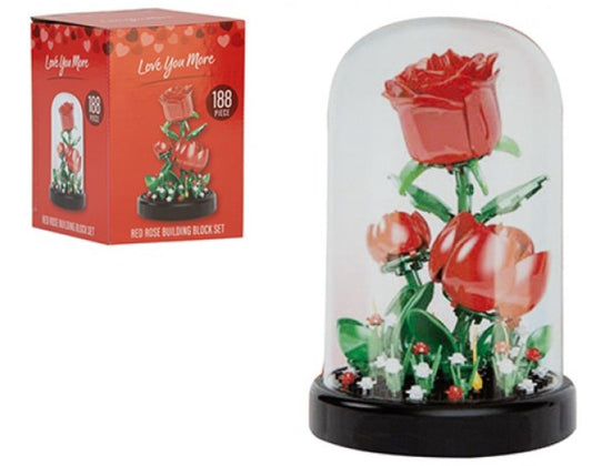 Love You More Flower Building Block Set In Closh Display