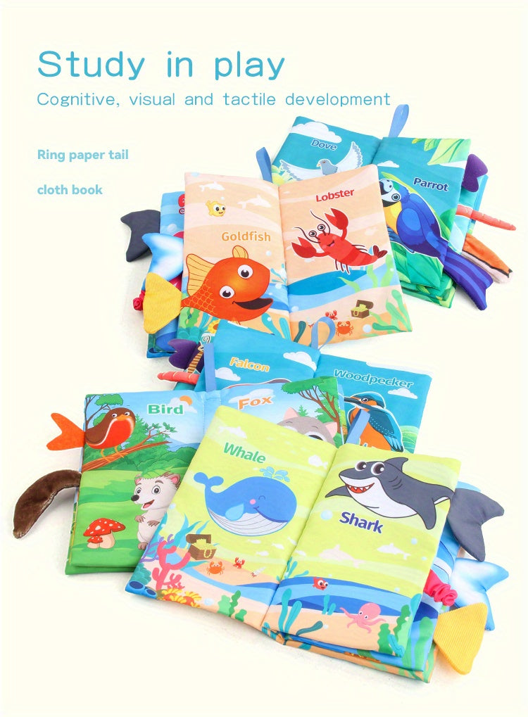 Baby Books -Baby Toys Gifts Touch Feel First Cloth Crinkle Soft Books Infant Tummy Time ToysLearning Sensory Baby Toys Stroller Toys Christmas Halloween Thanksgiving Gifts