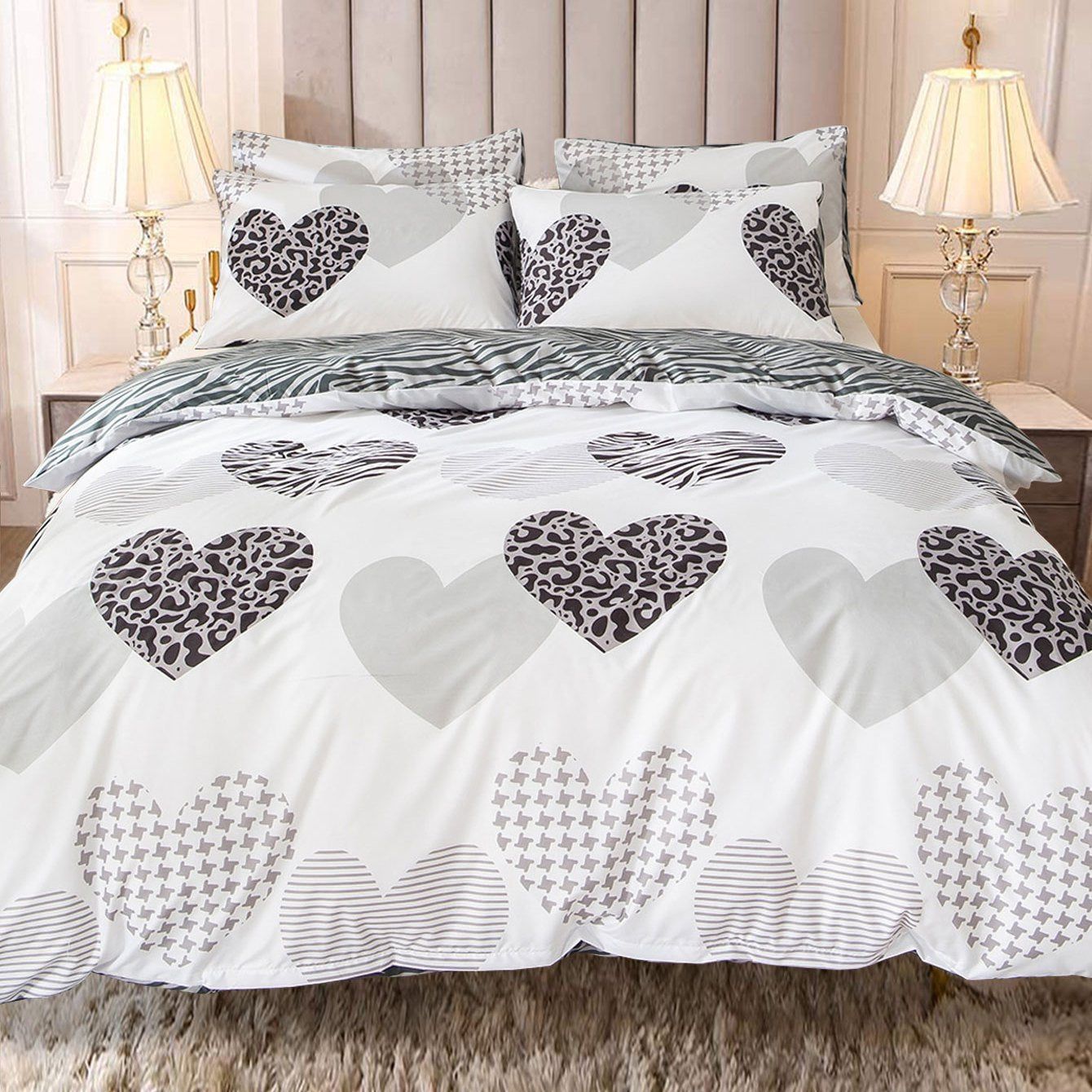 3pcs Multicolor Printed Duvet Cover Set | Polyester, Zipper Closure, Machine Washable, All-season Use