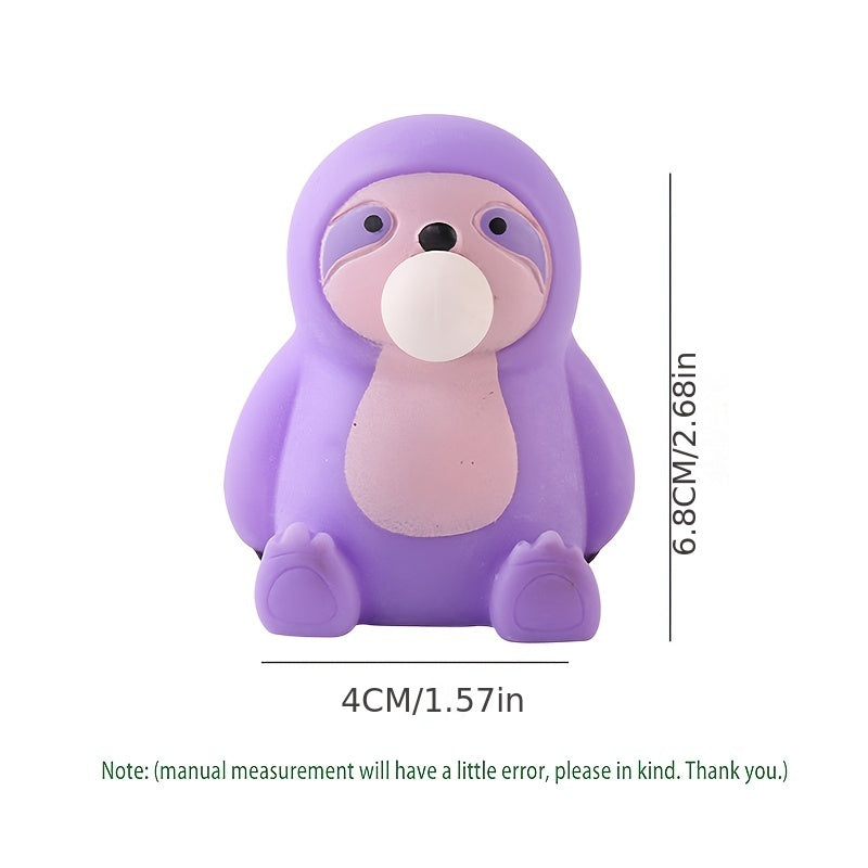 Use This Cute Sloth Stress Relief Toy, Sloth Toy With Soft Rubber Compression For Instant Stress Relief And Fun Bubble Action