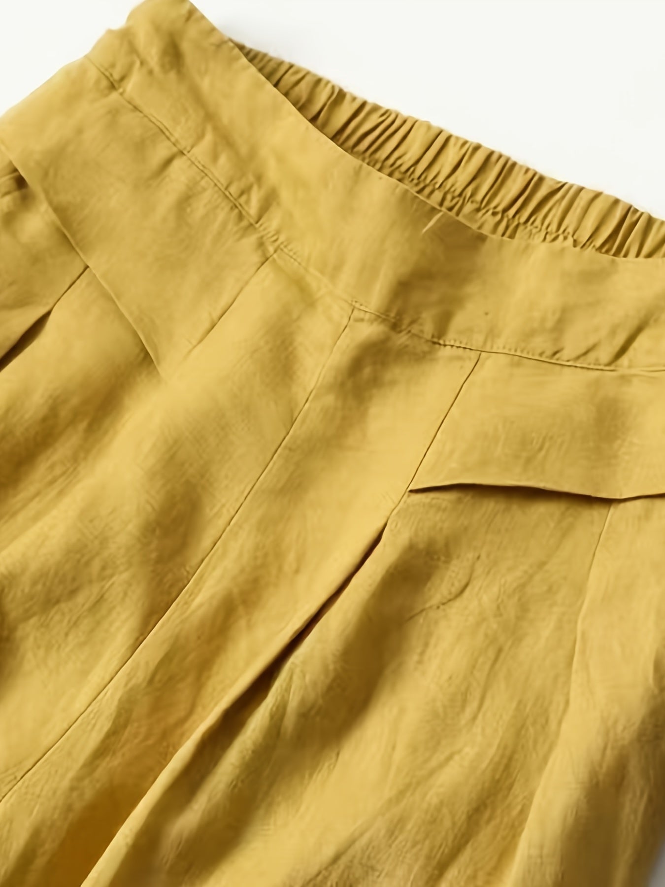 Linen Wide-Leg Ankle Pants, Breathable Thin Loose Linen Skirt Pants, Ethnic Style Vintage Trousers