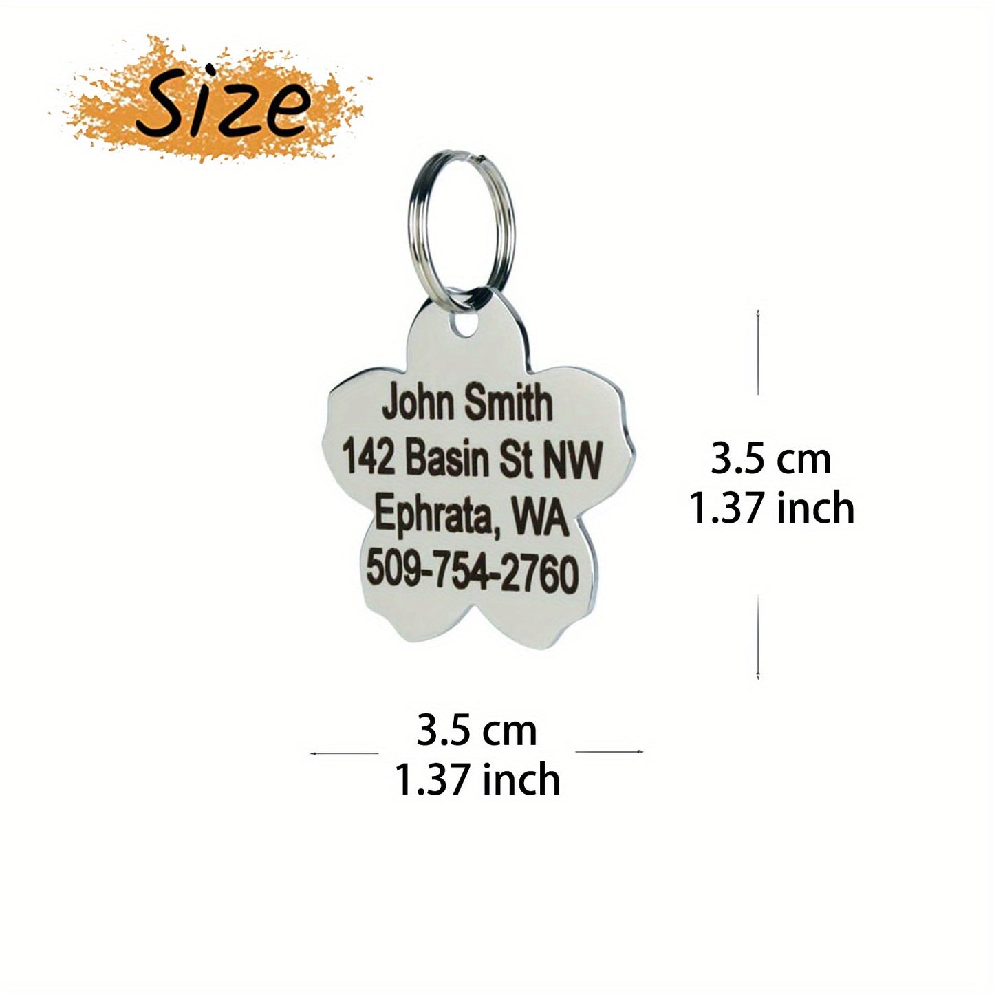 [Fast Arrival] Stylish Personalized Pet ID Tag - Durable Engraved Stainless Steel Slide-On Nameplate with Customizable Text - Long-Lasting, Water-Resistant, and Easy to Attach