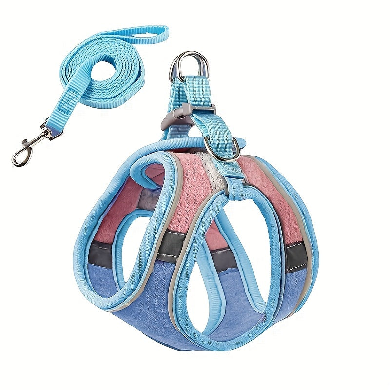 Escape-Proof Cat Harness Vest: Adjustable, Anti-Leak Walking Leash For Your Furry Friend!