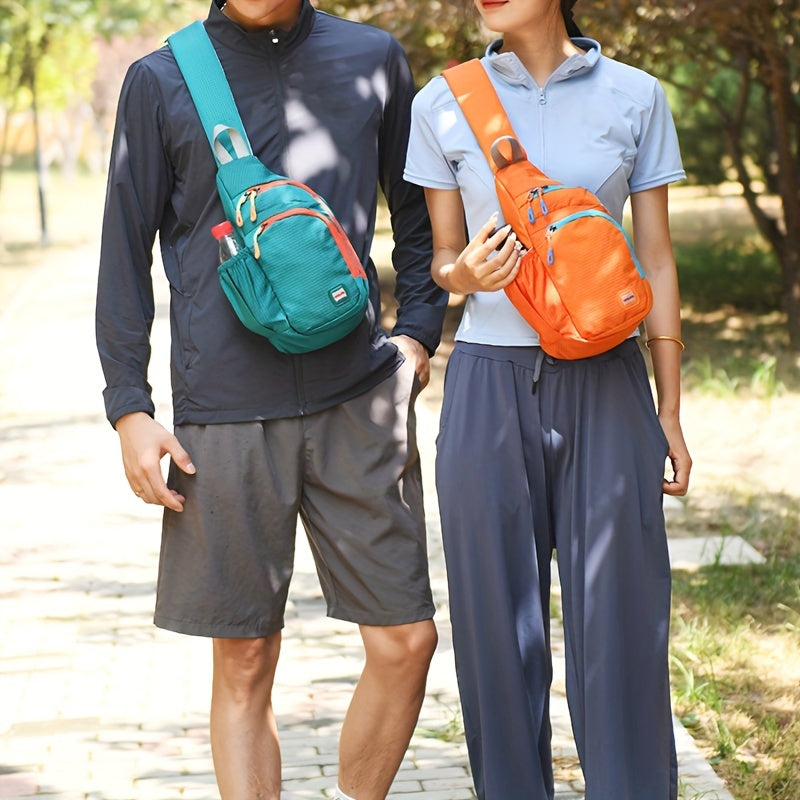 Rugged Waterproof Nylon Waist Pack - Stylish Sling Bag with Secure Zipper Compartment & Handy Side Pocket for Outdoor Adventures