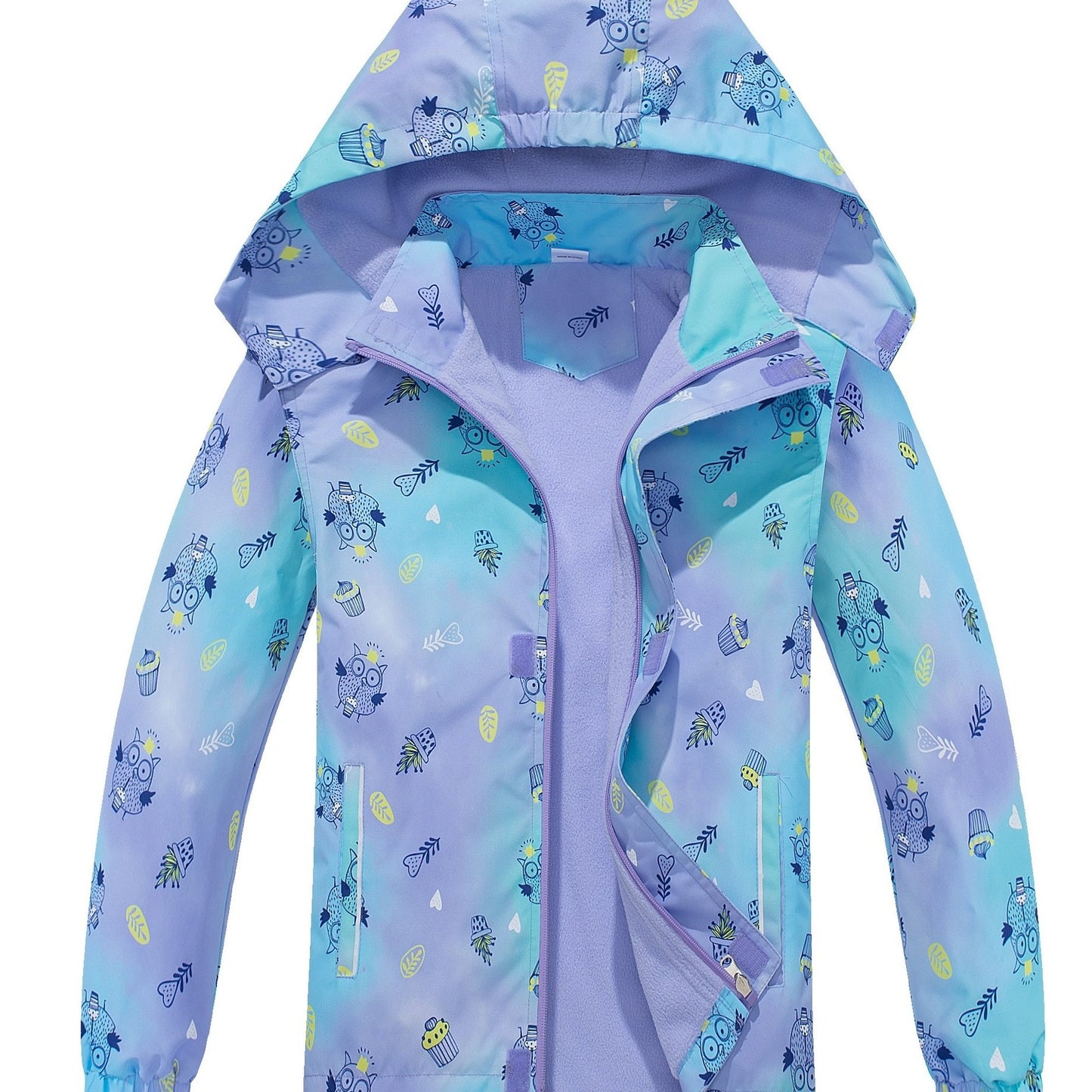 Vibrant Rainbow Camo Rain Jacket for Kids - Waterproof, Lightweight, Hooded, Fleece Lined, Windbreaker Coat with Removable Hood for Outdoor Play - Perfect for Rainy Days and Casual Wear