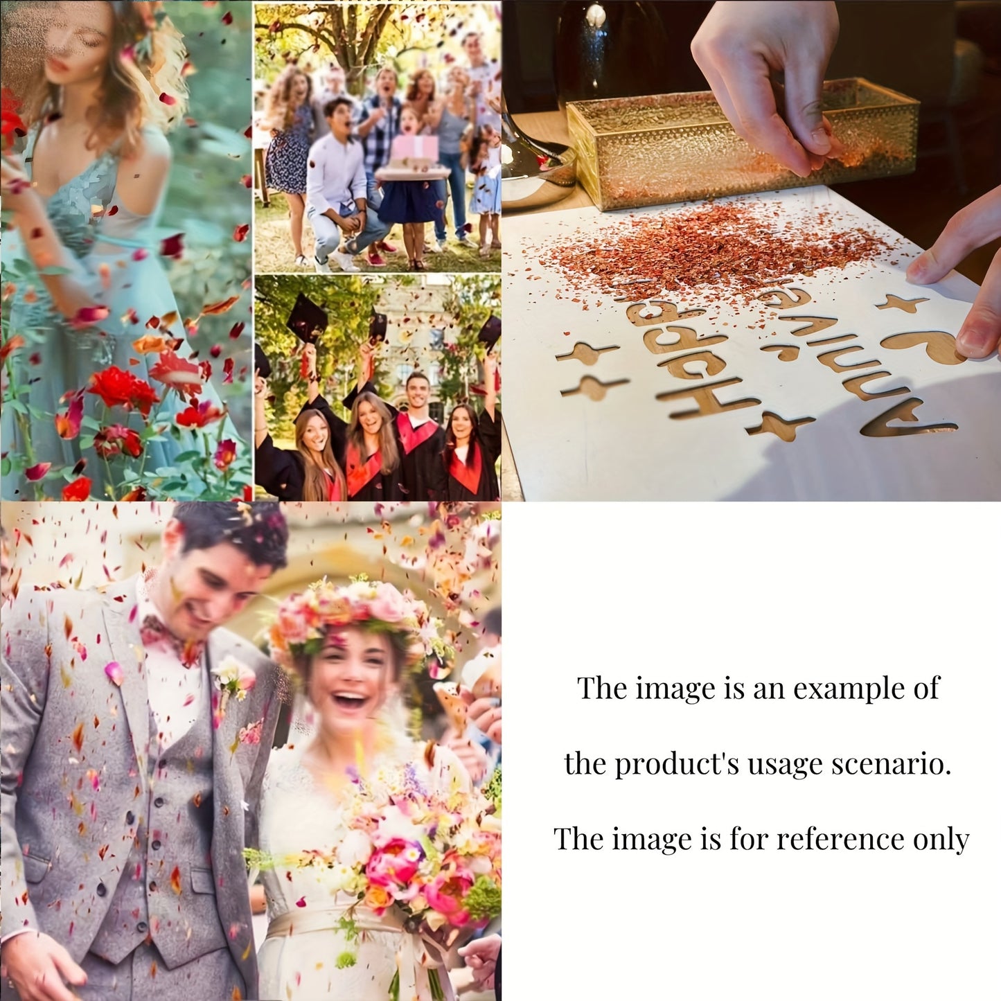 1pc/10g Dried Flower Floral Petals, Can Be Used For Wedding Scene, Birthday Scene, Indoor And Outdoor Landscaping Arrangement, Rain, Glass Bottle Decorations -winter, new year