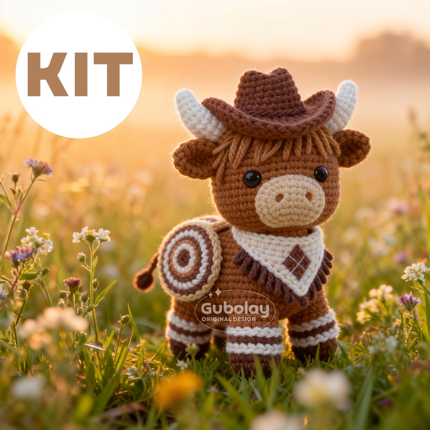 Beginner'S Crochet Kit for Christmas Highland Cow (Suitable for Adults) | Easy Craft Gift for Adults | Includes Step-By-Step Illustrated Tutorial | Contains Easy Diagrams, Extra Soft Yarn (30% More), Crochet Hook And Addition
