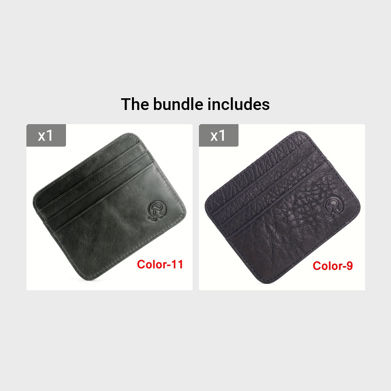Minimalist Credit Card Holder Anti-theft Leather Wallet, Slim Front Pocket Wallet Christmas Gift