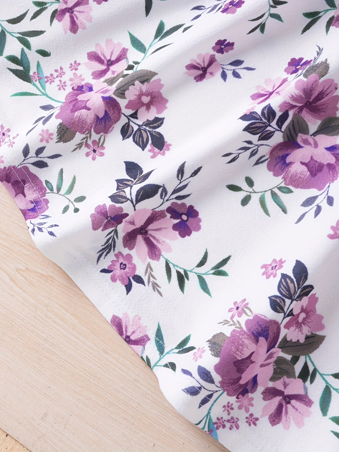 Sweet Girls 2pcs Solid Frill Trim Long Sleeve Outerwear + Flower Graphic Sleeveless Dress Set For Summer Party Gift