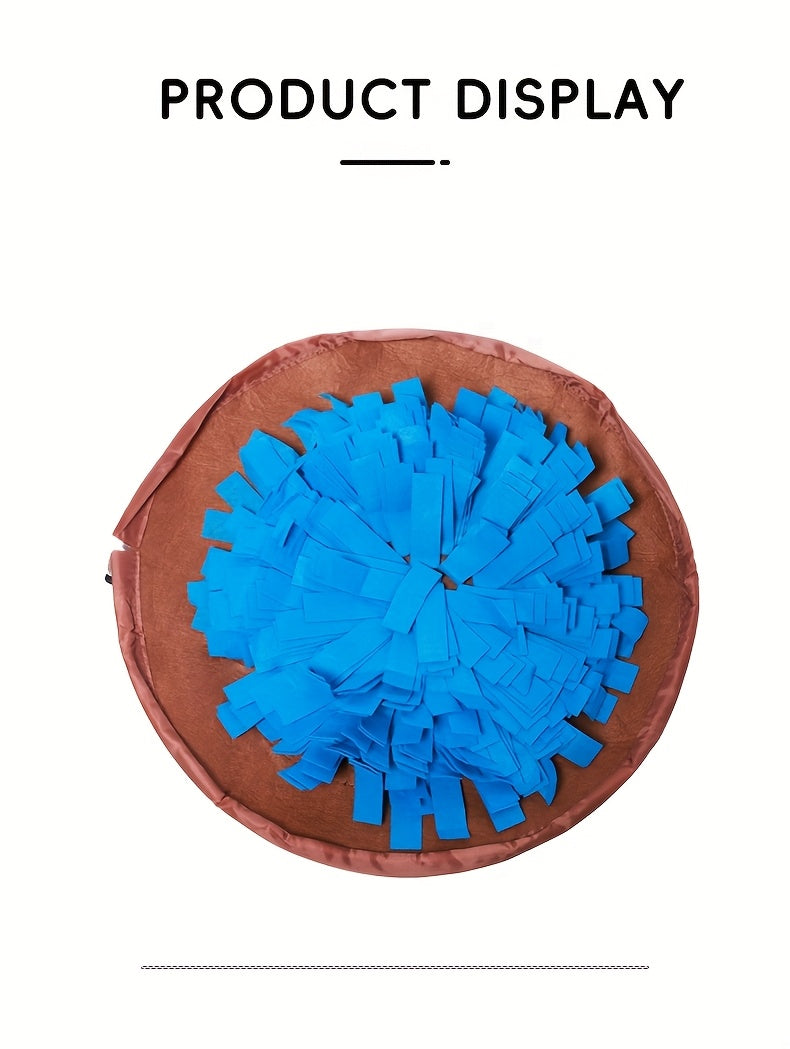 Dog Scent Mat - Interactive Training Toy with Green & Brown Polyester Material, Round Pet Sniffing Pad for Mental Stimulation, No Batteries Needed, Dog Training Mat, Dog Scent Work, Playful Design, Durable Construction