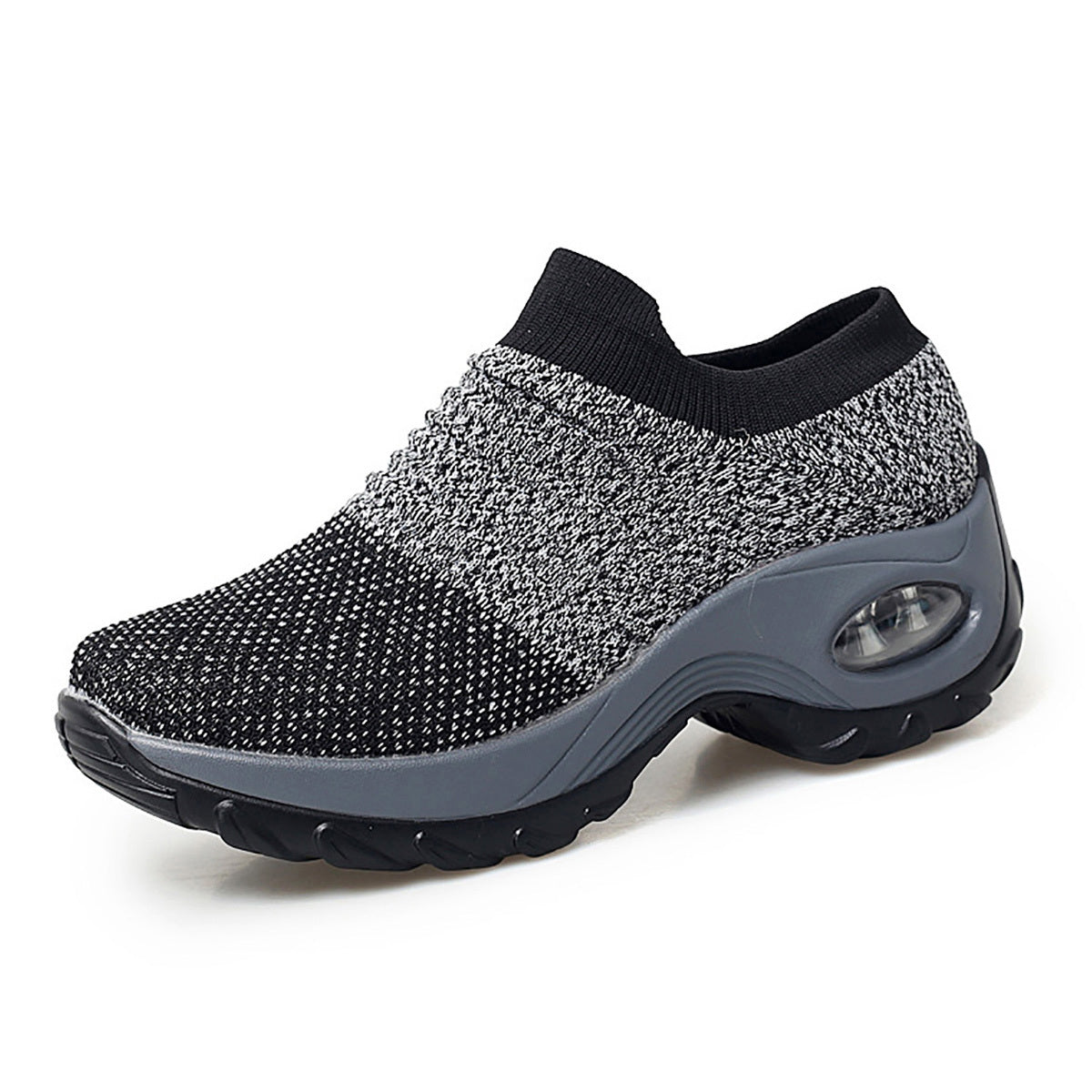 Women's Casual Sneakers - Geometric Pattern, Fabric Upper with PU Sole - Summer Footwear | Breathable & Lightweight | Pull On Low Top Design